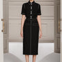 Bonita Sheath Collared Neck Linen Cotton Set - MEAN BLVD