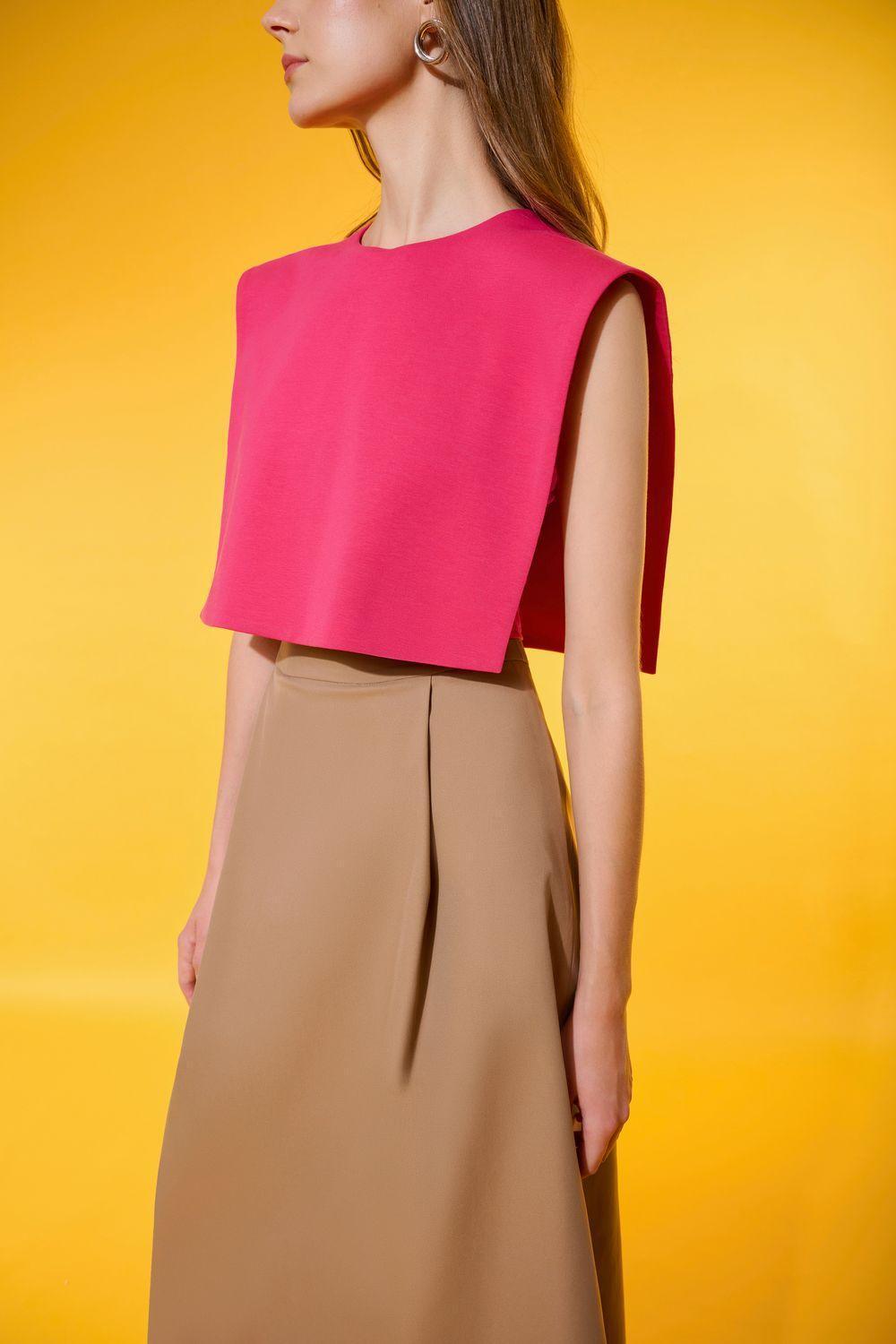 Bonnie A-line Draped Cotton Midi Skirt - MEAN BLVD