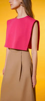Bonnie A-line Draped Cotton Midi Skirt - MEAN BLVD