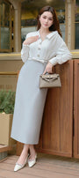 Bosho Sheath Collared Neck Linen Cotton Midi Dress - MEAN BLVD
