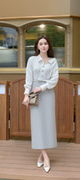 Bosho Sheath Collared Neck Linen Cotton Midi Dress - MEAN BLVD