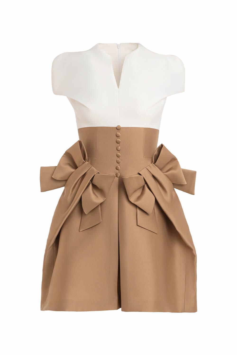 Bovy A-line Short Sleeved Taffeta Mini Dress - MEAN BLVD