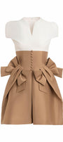 Bovy A-line Short Sleeved Taffeta Mini Dress - MEAN BLVD