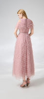 Bowers Layered Round Neck Organza Ankle Length Dress - MEAN BLVD