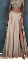 Branson Slit Draped Chiffon Floor Length Skirt - MEAN BLVD