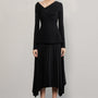 Brianna Pleated Symmetric Flap Cotton Midi Skirt - MEAN BLVD