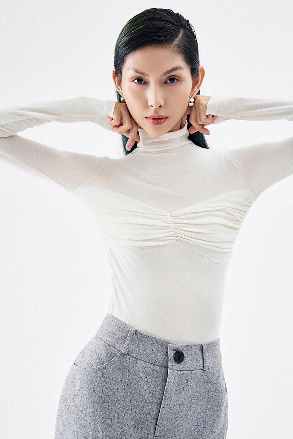 Briar Pencil Front Slit Wool Blend Midi Skirt - MEAN BLVD