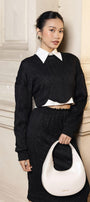 Brielle Cropped Collared Neck Cotton Shirt - MEAN BLVD