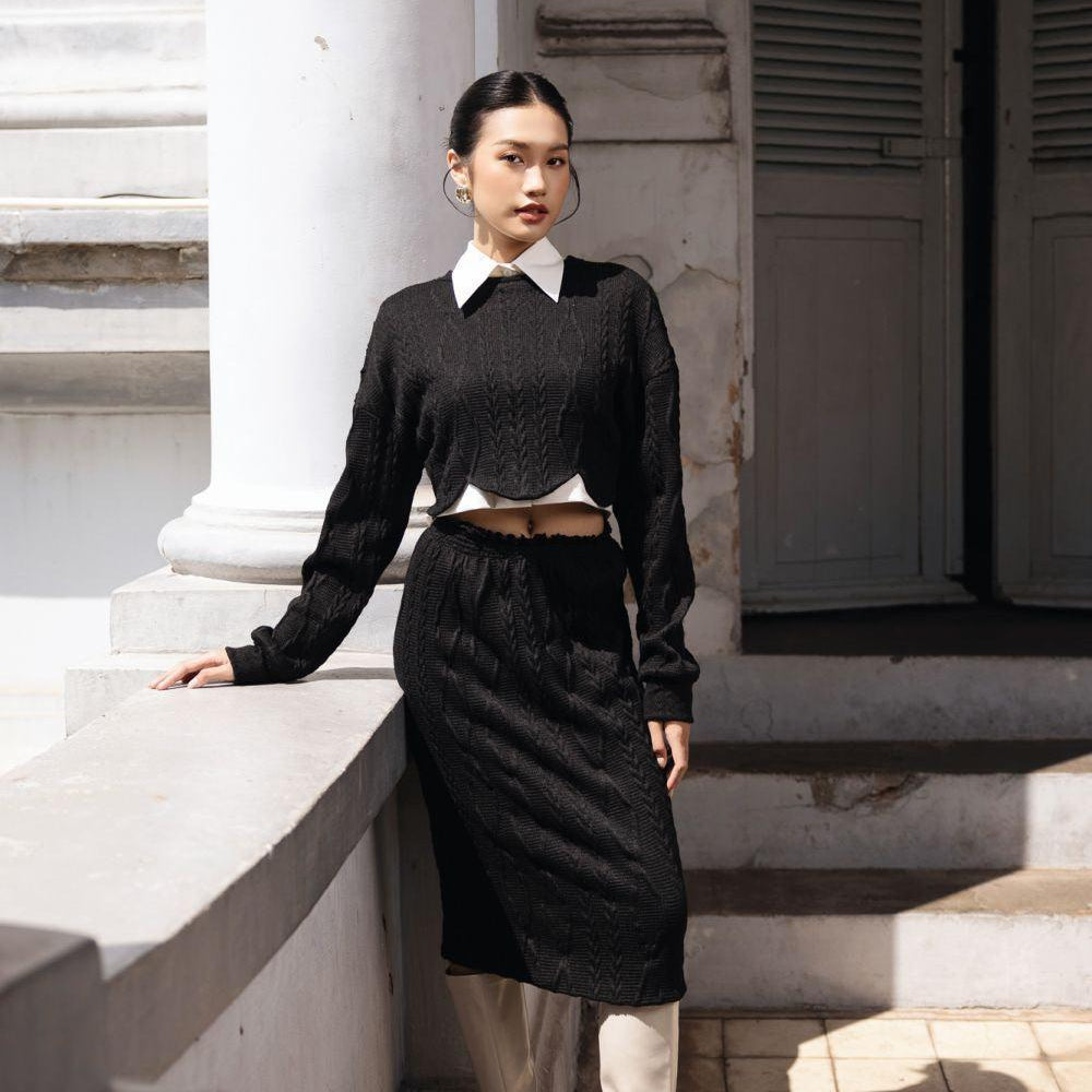 Brielle Pencil High Waist Knit Midi Skirt - MEAN BLVD