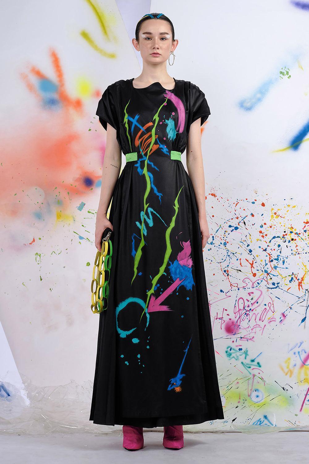 Brilliant A-line Curved Neck Duchess Satin Ao Dai - MEAN BLVD