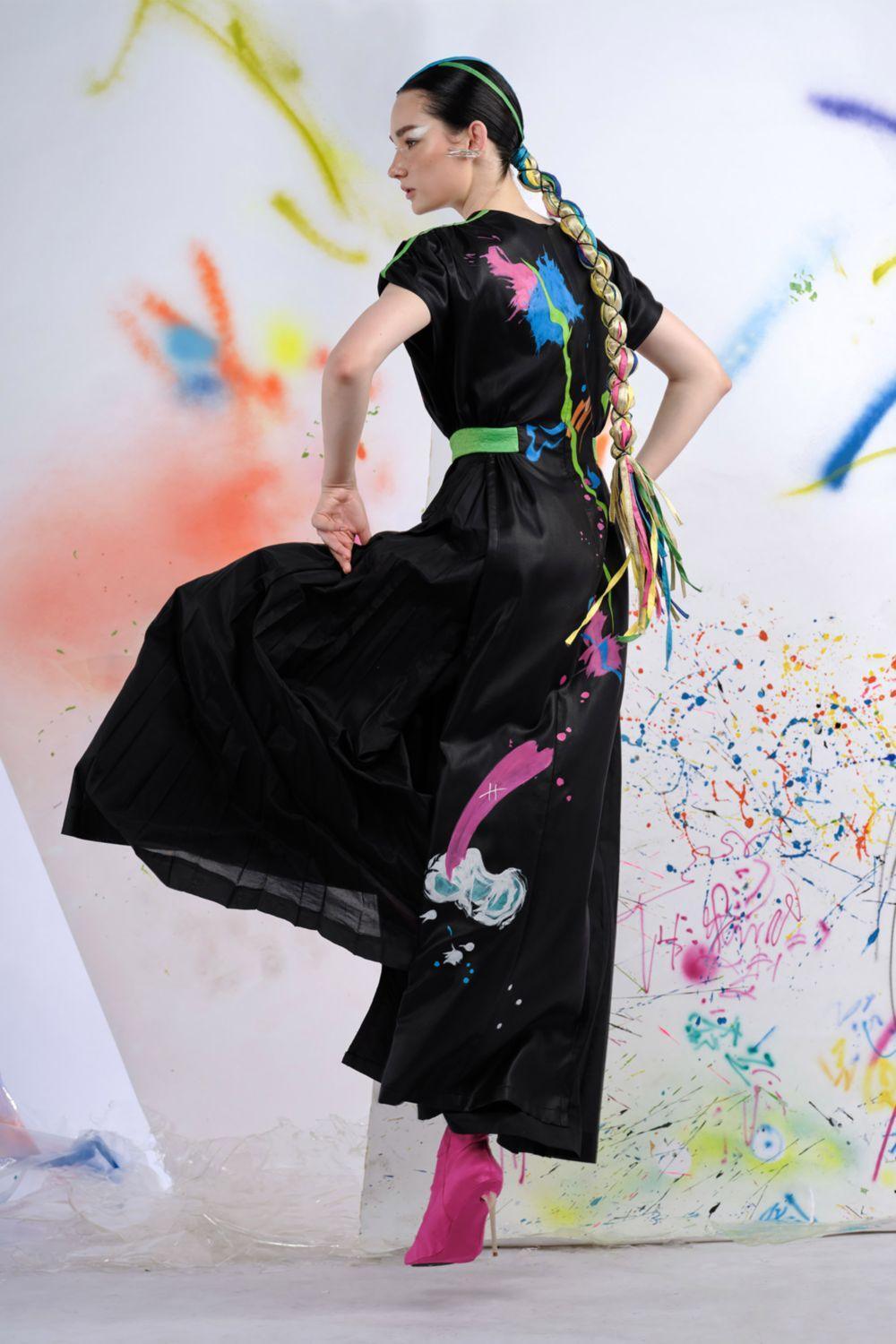 Brilliant A-line Curved Neck Duchess Satin Ao Dai - MEAN BLVD