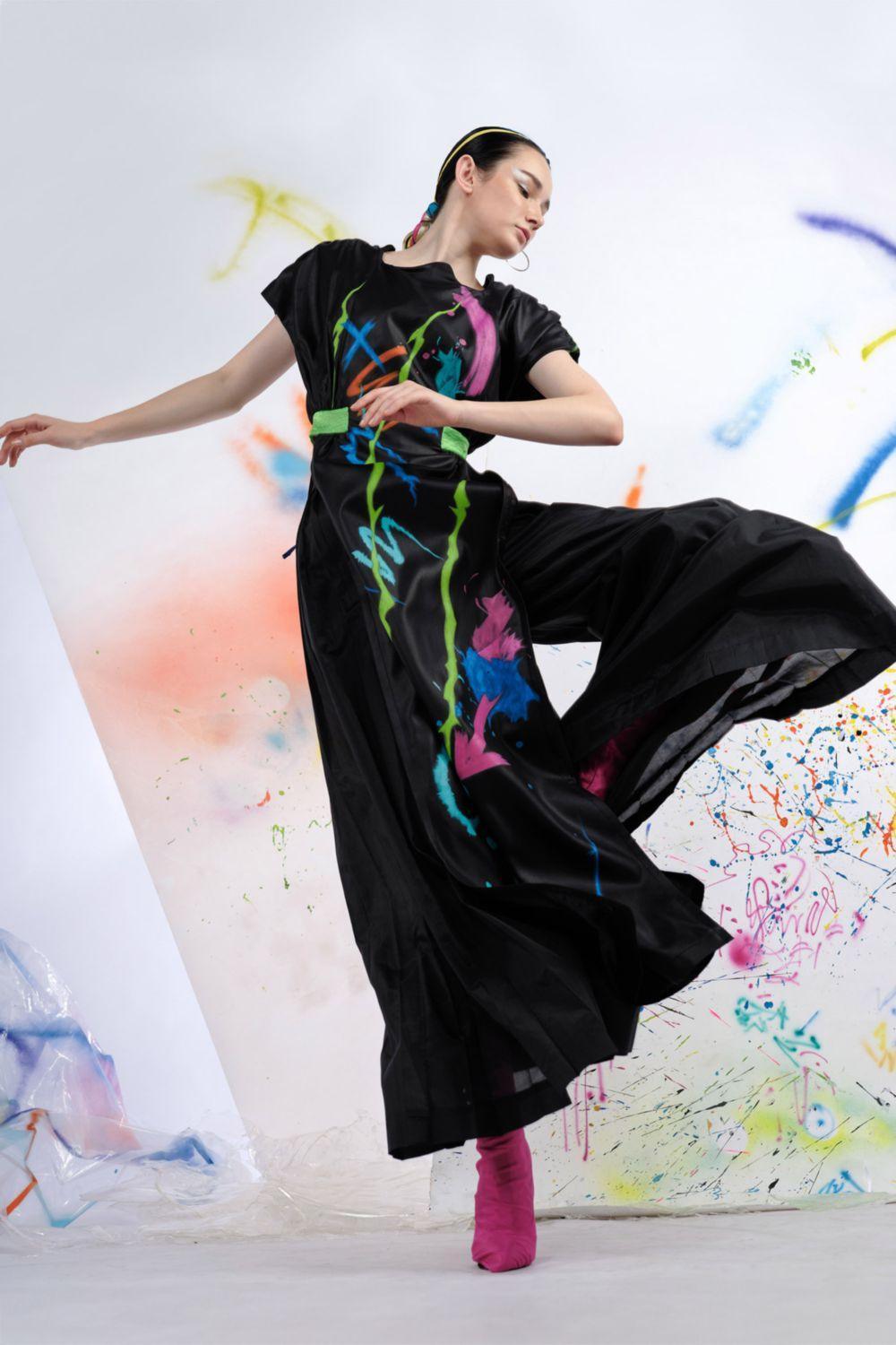 Brilliant A-line Curved Neck Duchess Satin Ao Dai - MEAN BLVD