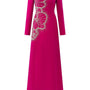Brillz A-line Square Shoulder Velvet Satin Floor Length Ao Dai - MEAN BLVD