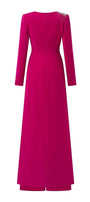 Brillz A-line Square Shoulder Velvet Satin Floor Length Ao Dai - MEAN BLVD