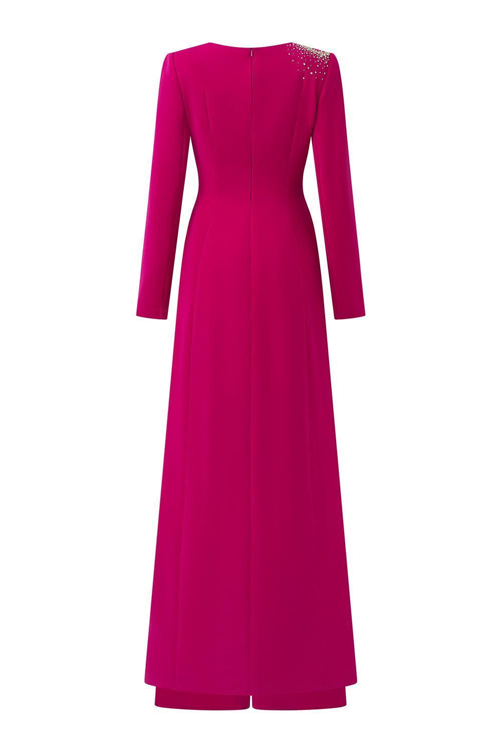 Brillz A-line Square Shoulder Velvet Satin Floor Length Ao Dai - MEAN BLVD
