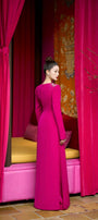 Brillz A-line Square Shoulder Velvet Satin Floor Length Ao Dai - MEAN BLVD