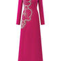 Brillz A-line Square Shoulder Velvet Satin Maxi Dress - MEAN BLVD