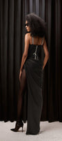 Bristol Asymmetric Draped Silk Floor Length Skirt - MEAN BLVD