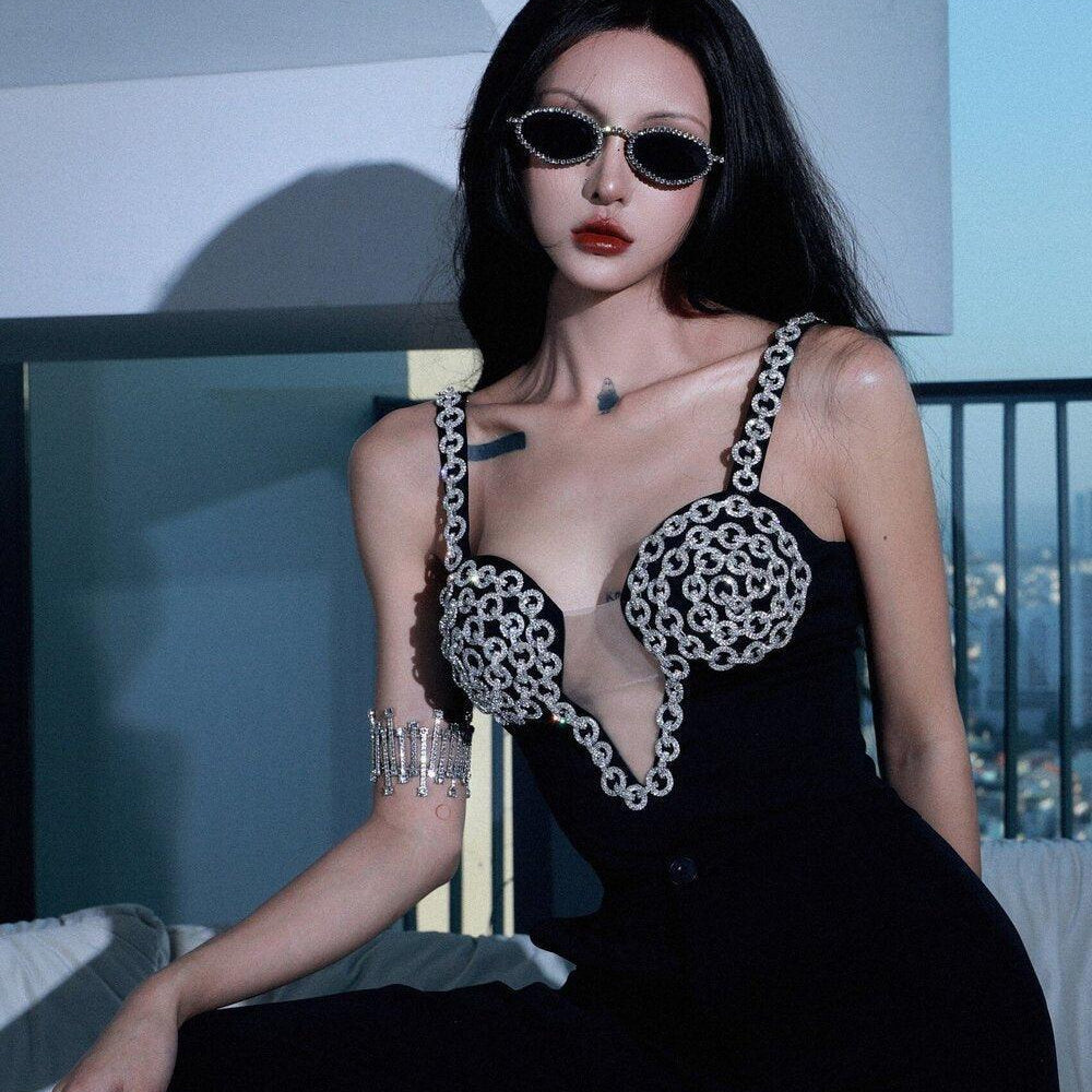 Bristol Bodycon Stone Spandex Bodysuit - MEAN BLVD