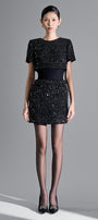 Brittany Straight Short Sleeved Tweed Mini Dress - MEAN BLVD
