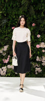 Brooke A-line Button Pocket Wool Below The Knee Skirt - MEAN BLVD