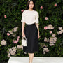 Brooke A-line Button Pocket Wool Below The Knee Skirt - MEAN BLVD