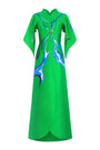 Butterfly A-line Cape Sleeved Zibeline Floor Length Ao Dai - MEAN BLVD