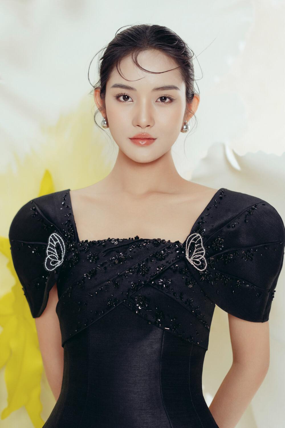 Butterfly A-line Square Neck Taffeta Midi Dress - MEAN BLVD