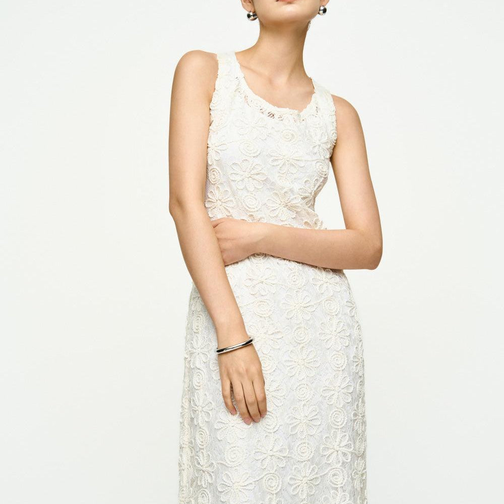 Cady A-line Sleeveless Lace Floor Length Dress - MEAN BLVD