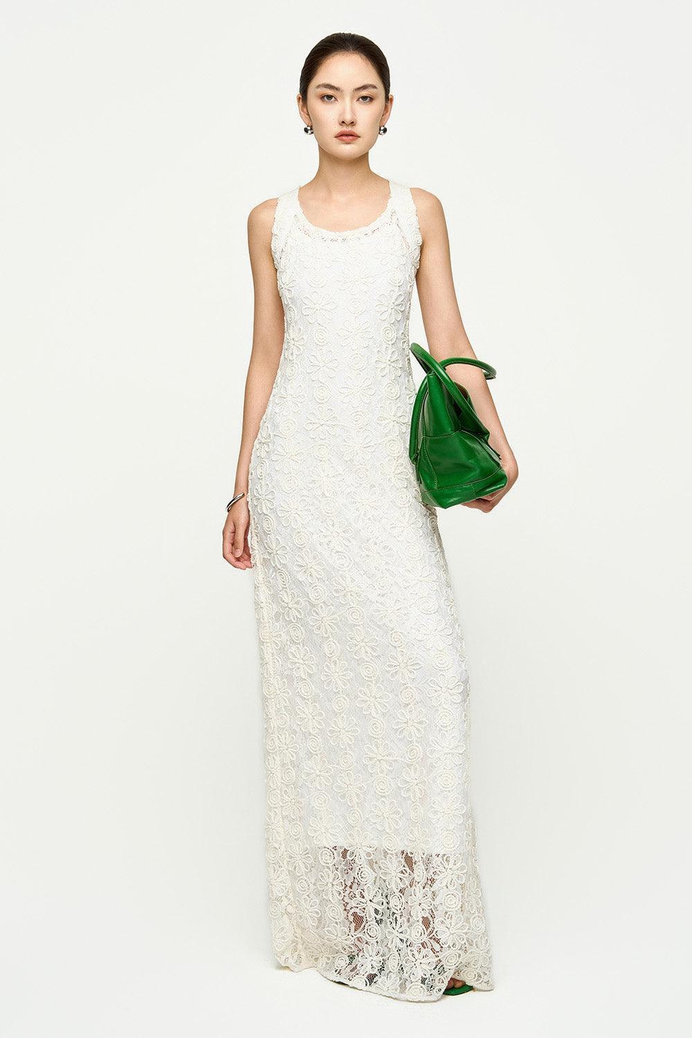 Cady A-line Sleeveless Lace Floor Length Dress - MEAN BLVD
