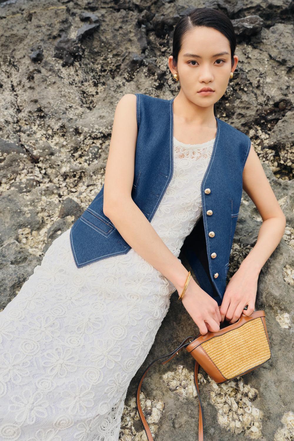 Cady A-line Sleeveless Lace Floor Length Dress - MEAN BLVD