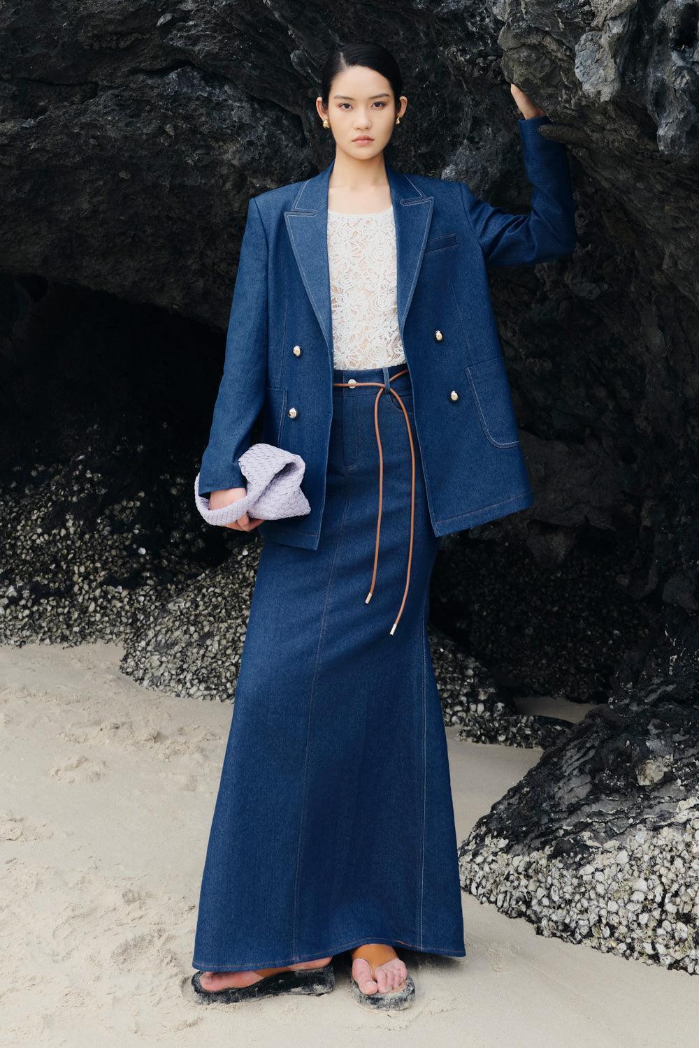 Cady Bodycon Round Neck Lace Top - MEAN BLVD