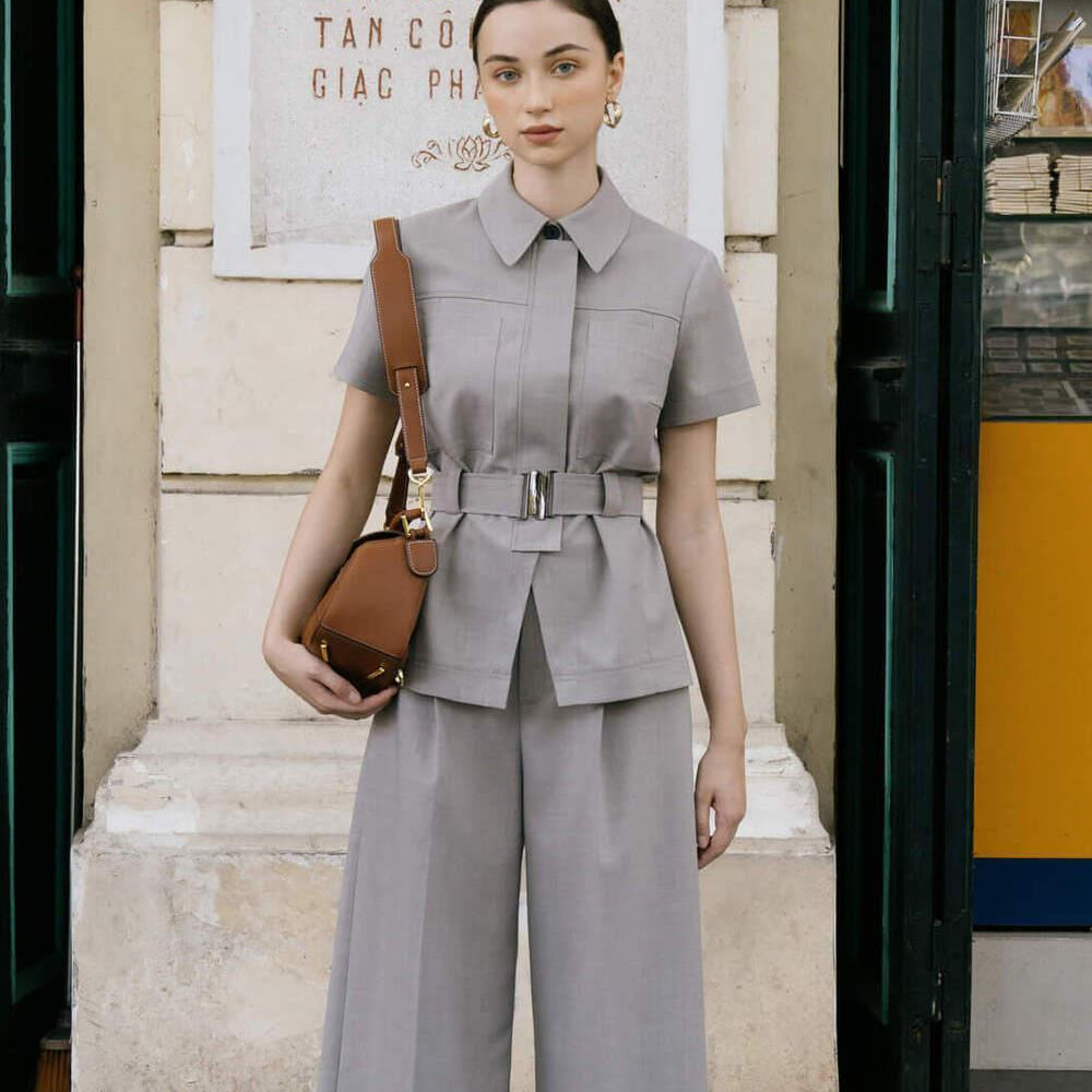 Caelie Straight Patch Pocket Wool Shirt - MEAN BLVD