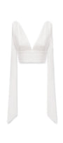 Caily Bodycon V-Neck Silk Chiffon Top - MEAN BLVD