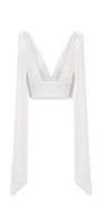 Caily Bodycon V-Neck Silk Chiffon Top - MEAN BLVD