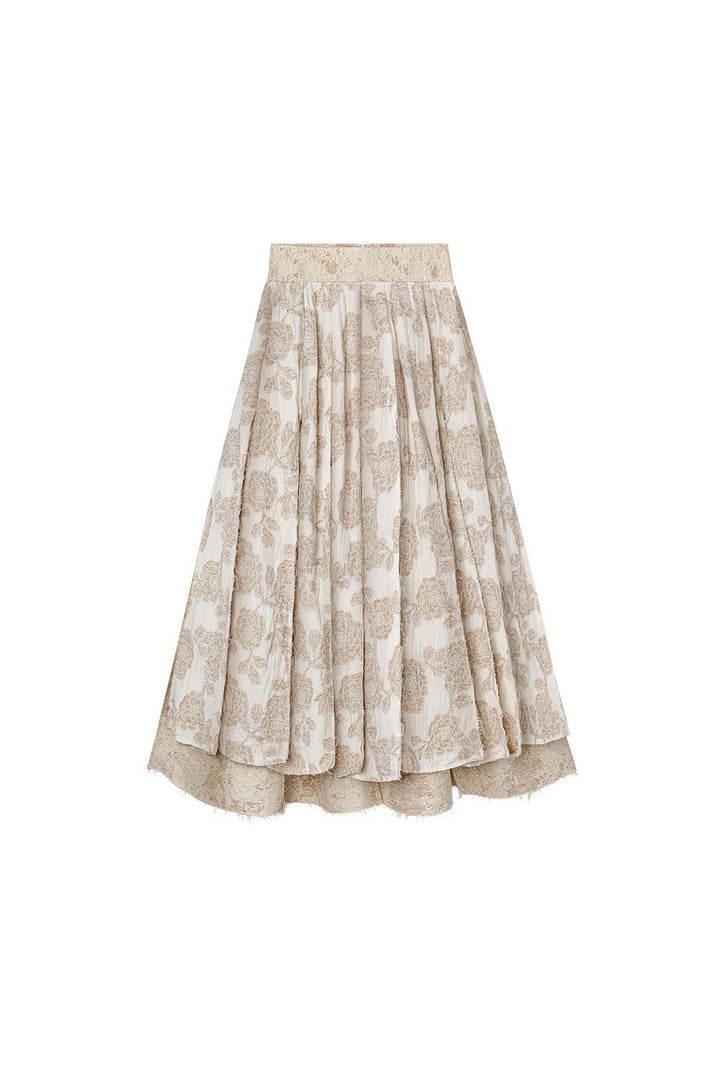 Calanthe A-line High Waist Linen Cotton Ankle Length Skirt - MEAN BLVD