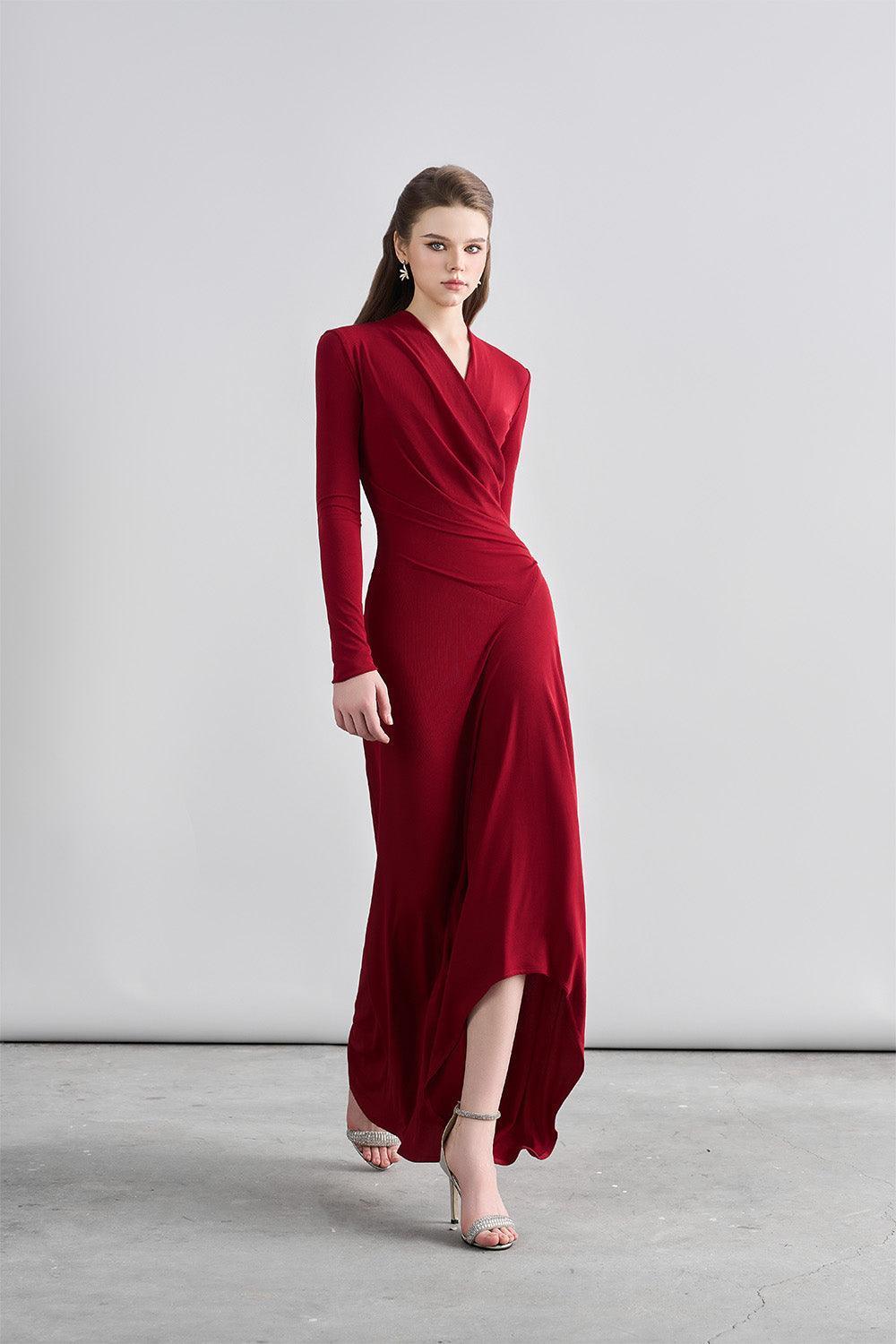 maxi crossover dress Gloria crossover backless hooded maxi dress