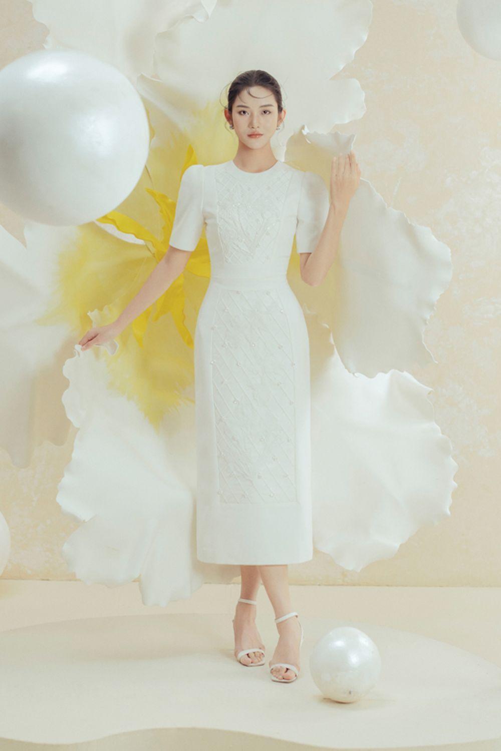 Calista Sheath Short Sleeved Linen Blend Midi Dress - MEAN BLVD