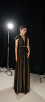 Calla A-line Pleated Chest Organza Floor Length Dress - MEAN BLVD