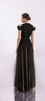Calla A-line Pleated Chest Organza Floor Length Dress - MEAN BLVD