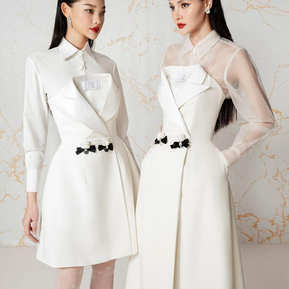 Callista Strapless Crossover Burlap Midi Set - MEAN BLVD