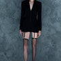 Calypso Straight V-Neck Crepe Blazer - MEAN BLVD