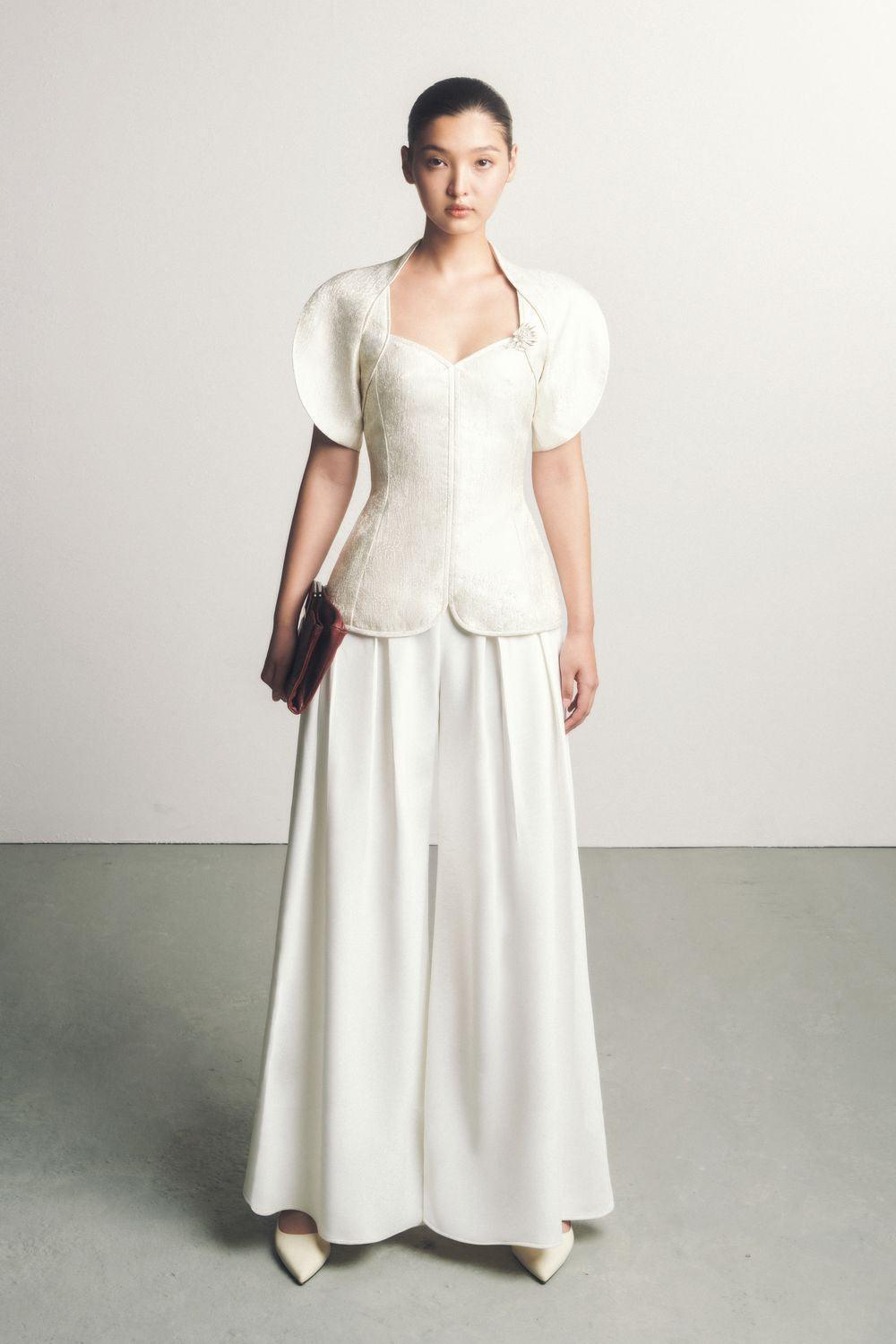 Cam Giao Flared Pleated Rayon Ankle Length Pants - MEAN BLVD