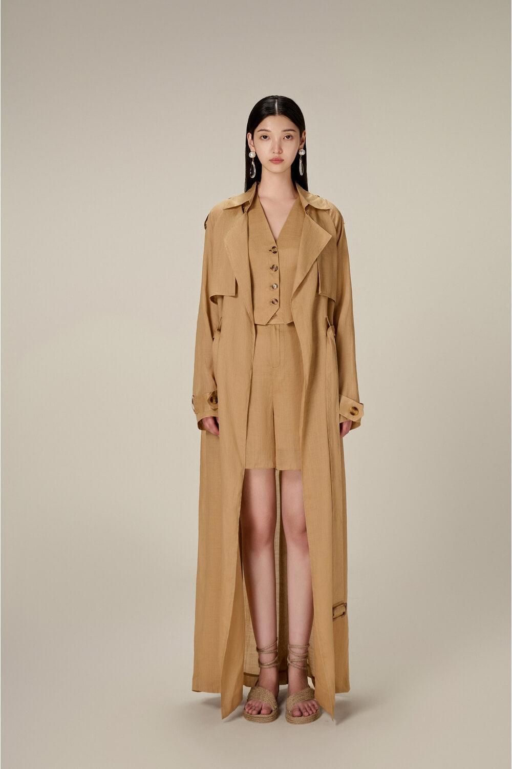 Linen trench coat on sale zara