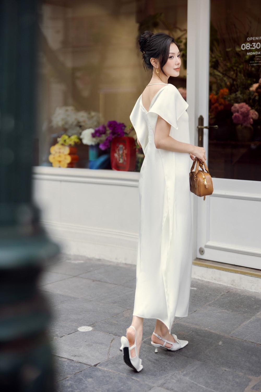 ワンピース Her lip to camellia voile belted dress CAMELIA_DDRJ64-3053_LAVENDER-