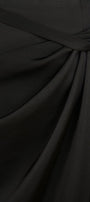 Camellia Asymmetric Twisted Silk Midi Skirt - MEAN BLVD