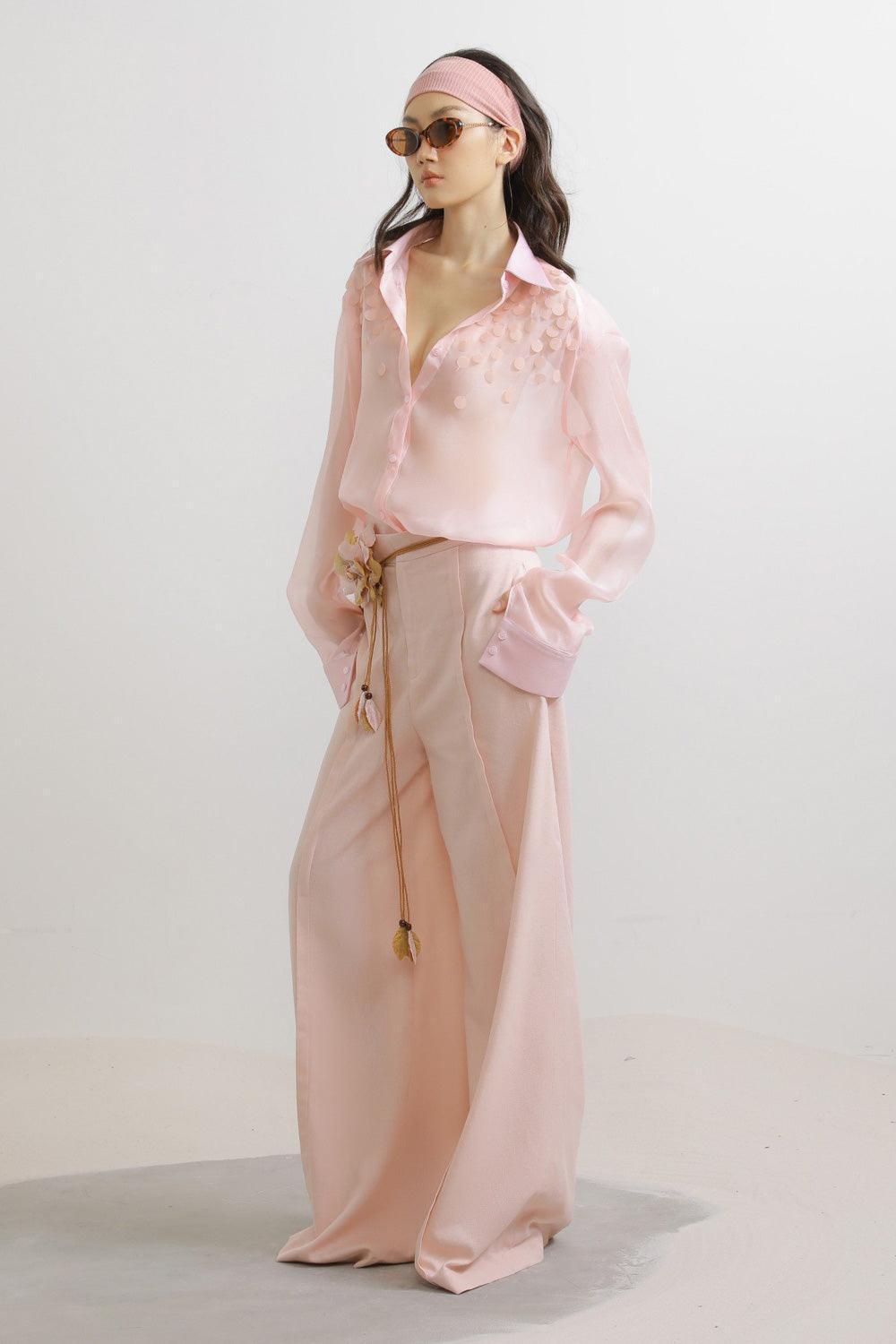 Camellia Floral Chiffon Belt - MEAN BLVD