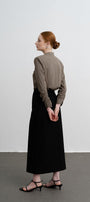 Camila Straight Asymmetric Neck Crepe Shirt - MEAN BLVD