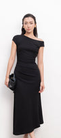 Candace Sheath One Shoulder Foam Midi Dress - MEAN BLVD