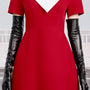 Candy Cane Faux Leather Gloves - MEAN BLVD